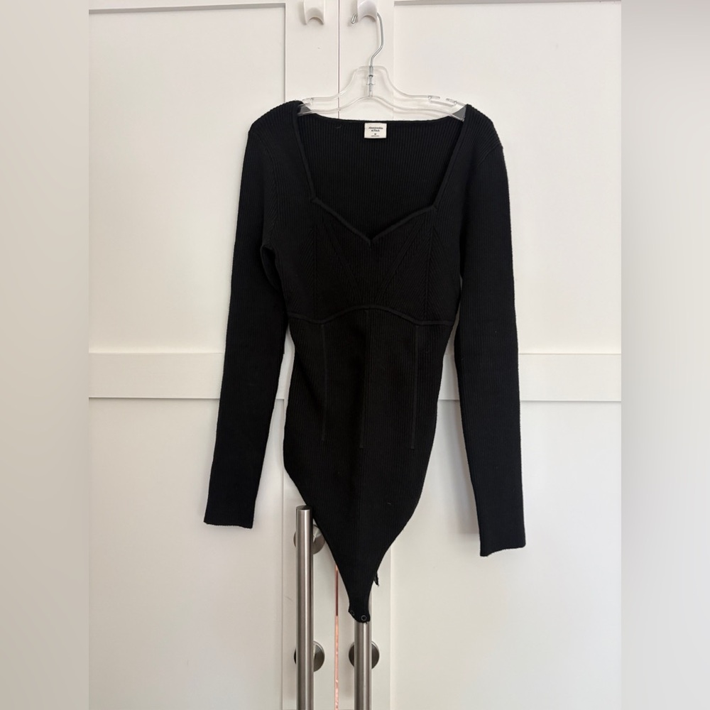 Abercrombie & Fitch Women's Ribbed Knit Bodysuit Sweater Size M